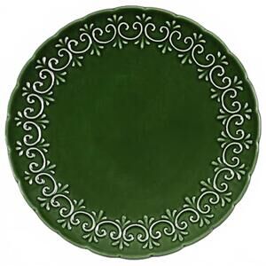 Maioliche Jessica Italy Christmas Dinner Plates 11” Set 4 Holiday Green NEW